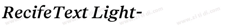 RecifeText Light字体转换